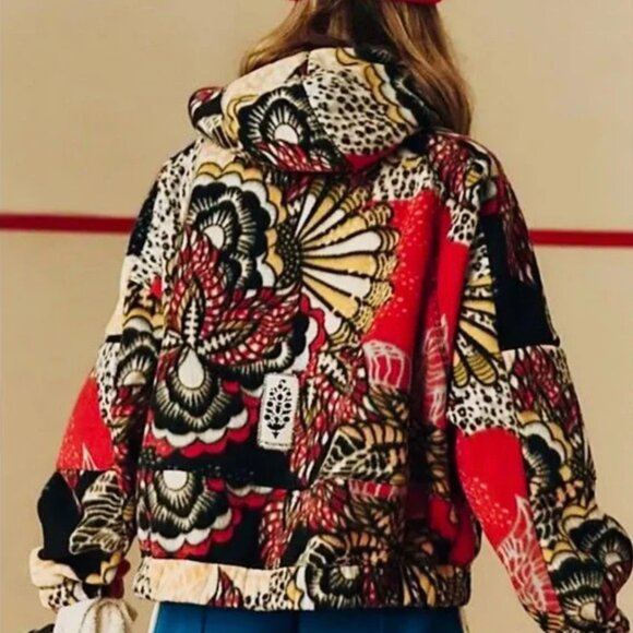 NWT Free People Movement Wild and Free Fleece Pullover Wildflower Retro Jacket - Picture 1 of 6
